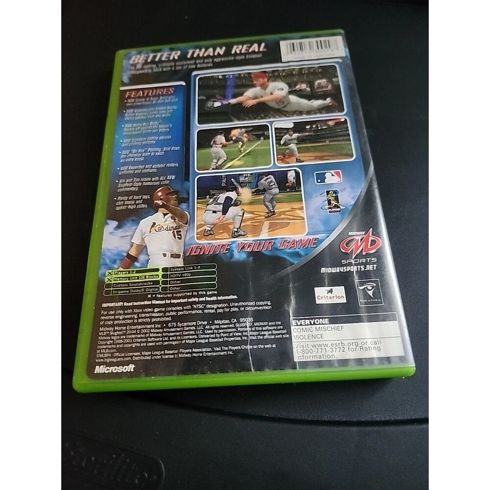 MLB SlugFest 2004 Microsoft Original Xbox Game CIB With Manual
